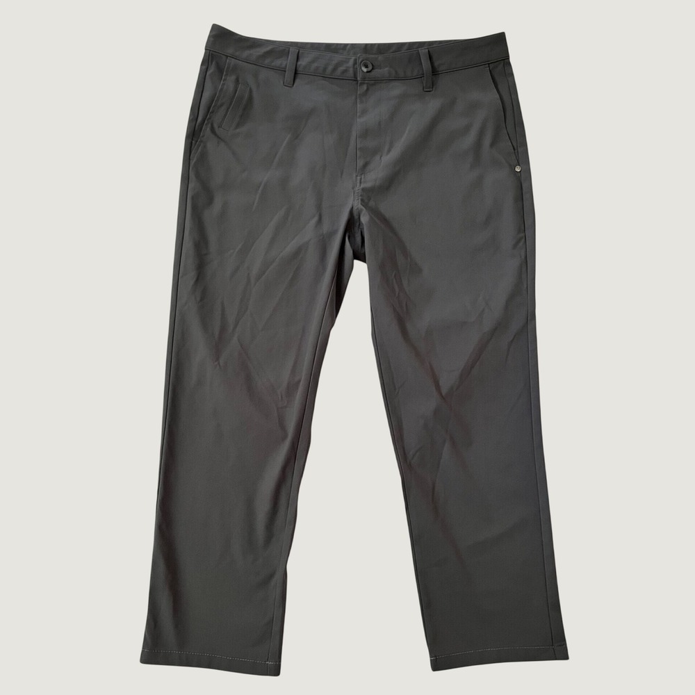 Vuori Meta Pant Charcoal Grey Technical Stretch Performance Trousers Size 34
